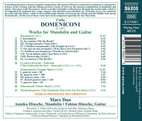 Mare Duo - Carlo Domeniconi: Works for Mandolin & Guitar (2021) [Hi-Res]