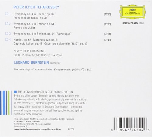 New York Philharmonic Orchestra & Leonard Bernstein - Tchaikovsky: Symphonies Nos.4 - 6; Orchestral works (2007) [Hi-Res]