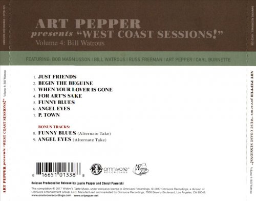 Art Pepper - Art Pepper Presents "West Coast Sessions!" Vol.4: Bill Watrous (2017)