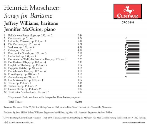 Jennifer McGuire, Jeffrey Williams - Marschner: Songs for Baritone (2021) [Hi-Res]