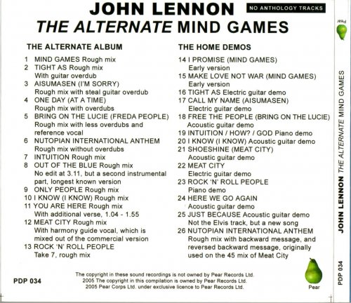 John Lennon - The Alternate Mind Games (2005)