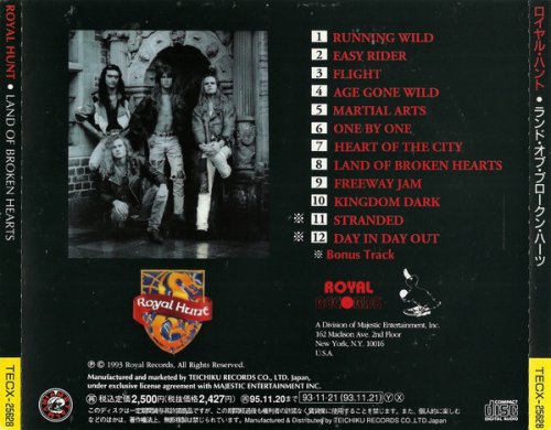 Royal Hunt - Land Of Broken Hearts (1993) (TECX-25628, JAPAN) CD-Rip