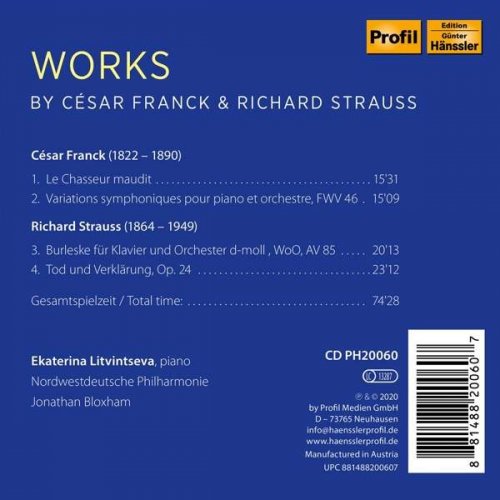 Ekaterina Litvintseva, Nordwestdeutsche Philharmonie feat. Jonathan Bloxham - Franck & R. Strauss: Orchestral Works (2021)