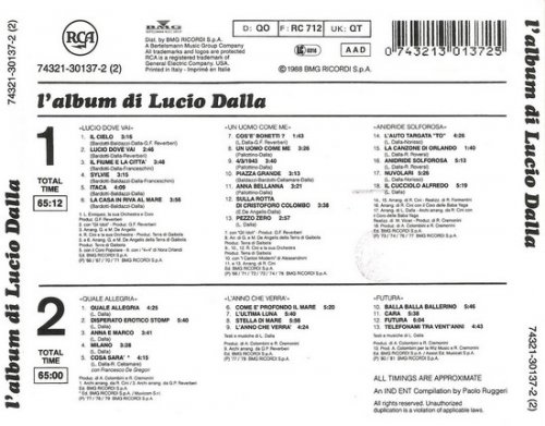 Lucio Dalla - L'album di...Lucio Dalla (1988)