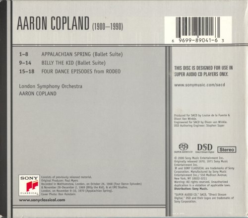 Aaron Copland, London Symphony Orchestra - Copland Conducts Copland (2000) [SACD]