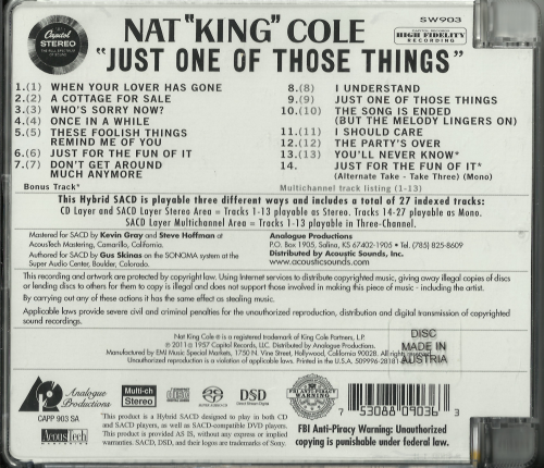 Nat "King" Cole - Just One of Those Things (2011)