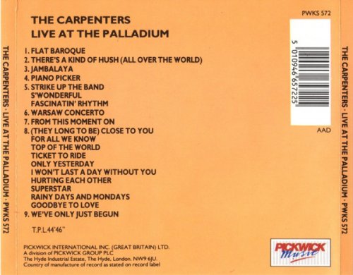 Carpenters - Live at the Palladium (1976) [1990]