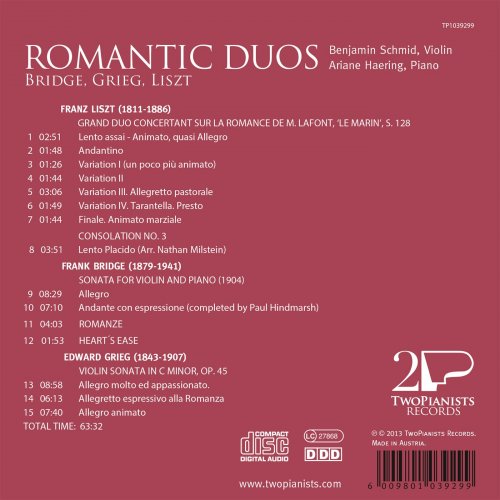 Benjamin Schmid & Ariane Hearing - Romantic Duos (2013) [Hi-Res]