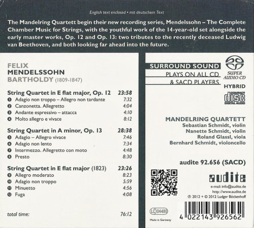 Mandelring Quartett - Mendelssohn: Chamber Music for Strings, Vol. 1 (2012)