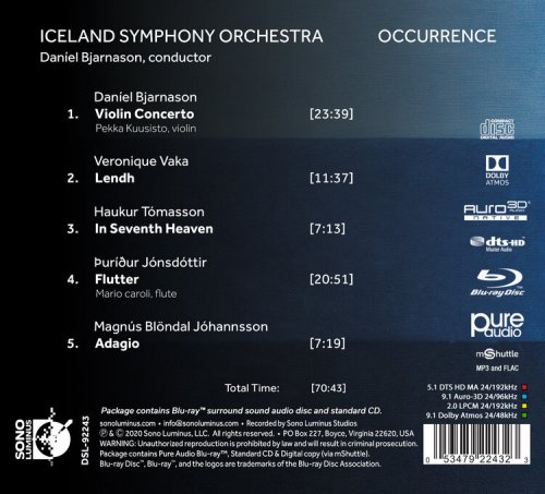 Iceland Symphony Orchestra & Daniel Bjarnason - Occurrence: ISO Project, Vol. 3 (2021) [DSD & Hi-Res]