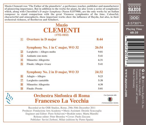 Orchestra Sinfonica di Roma, Francesco La Vecchia - Clementi: Symphonies Nos. 1 & 2 (2013) [Hi-Res]