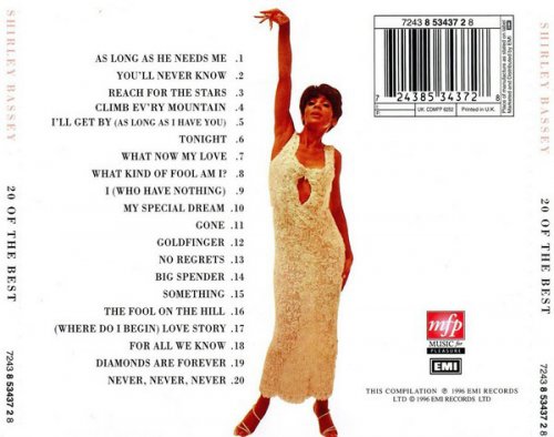 Shirley Bassey - 20 Of The Best (1996) Lossless