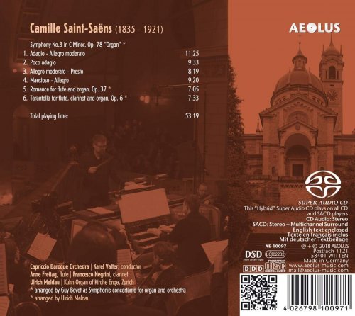 Capriccio Baroque Orchestra, Karel Valter, Ulrich Meldau - Camille Saint-Saëns: Symphony No. 3 "Organ" (2018) [Hi-Res]