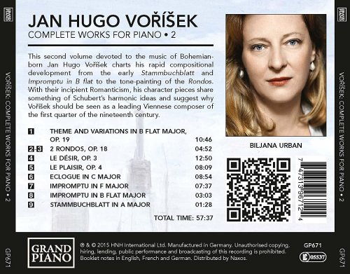 Biljana Urban - Voříšek: Complete Works for Piano, Vol. 2 (2015) [Hi-Res]