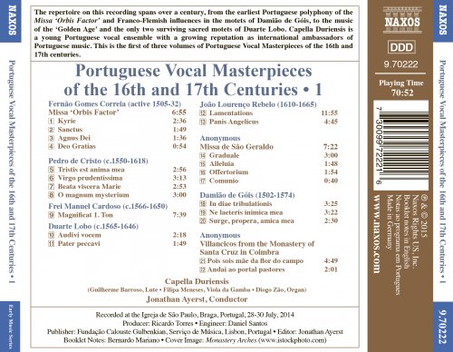 Capella Duriensis & Jonathan Ayerst - Portuguese Vocal Masterpieces of the 16th & 17th Centuries, Vol. 1 (2015) [Hi-Res]