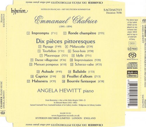 Angela Hewitt - Piano Music by Emmanuel Chabrier (2006) [SACD]