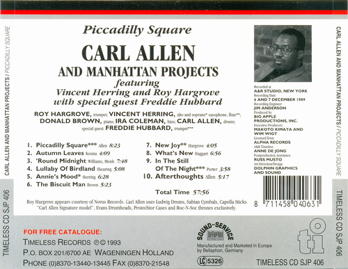 Carl Allen And Manhattan Projects - Piccadilly Square (1989) 320 kbps+CD Rip