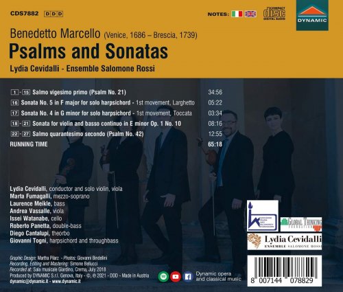 Ensemble Salomone Rossi - Marcello: Psalms & Sonatas (2021)