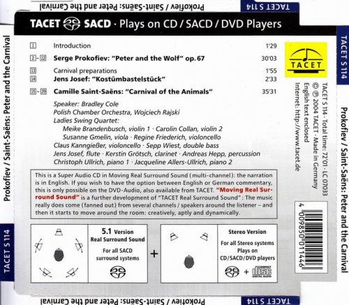 Bradley Cole, Polish Chamber - "Moving Real Surround Sound" Prokofiev: Peter and the Wolf, Saint-Saëns (2004) [SACD]