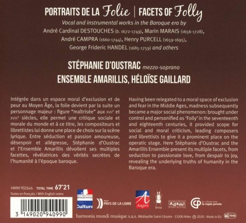 Stéphanie d'Oustrac, Héloïse Gaillard, Ensemble Amarillis - Portraits de la Folie (2020) [CD-Rip]