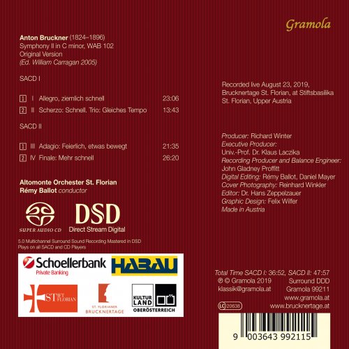 Altomonte Orchester St. Florian & Rémy Ballot - Symphony No. 2 in C Minor, WAB 102 (1872 Version) [Live] (2020) [Hi-Res]