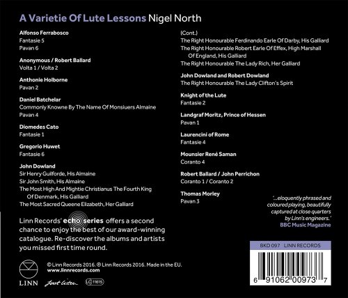 Nigel North - Dowland: A Varietie of Lute Lessons (2000)