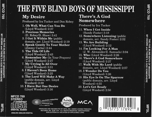 Five Blind Boys of Mississippi - My Desire & There's a God Somewhere (1991)