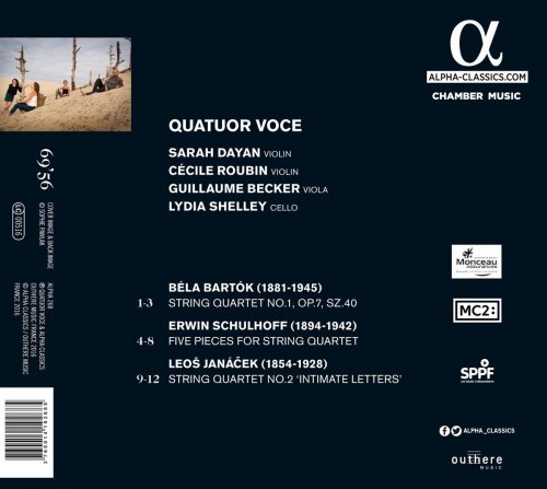 Quatuor Voce - Bartók, Schulhoff & Janáček: Lettres intimes (2017)