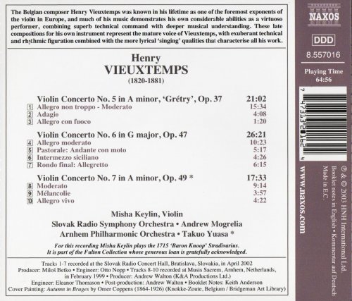 Misha Keylin - Vieuxtemps: Violin Concertos Nos. 5, 6 & 7 (2003)