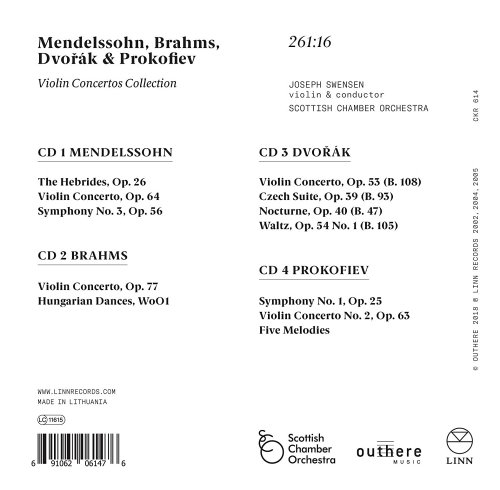 Joseph Swensen and Scottish Chamber Orchestra - Violin Concertos Collection (2018) [Hi-Res]
