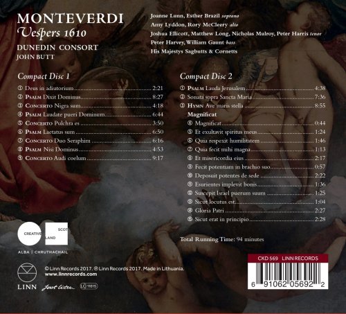Dunedin Consort, John Butt - Monteverdi: Vespers 1610 (2017) [Hi-Res]