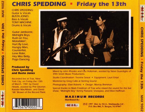 Chris Spedding - Friday The 13th (1981)