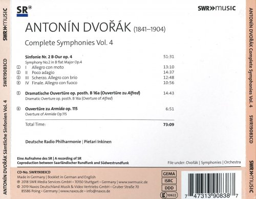 Deutsche Radio Philharmonie & Pietari Inkinen - Dvořák: Complete Symphonies, Vol. 4 (2019) [Hi-Res]