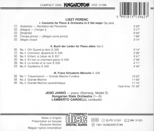 Jenő Jandó - Liszt: Piano Concerto No. 3 (1991)