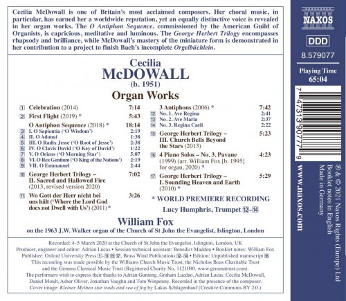 William Fox - Cecilia McDowall: Organ Works (2021)