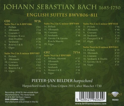 Pieter-Jan Belder - J.S. Bach: English Suites BWV806-811 (2021)