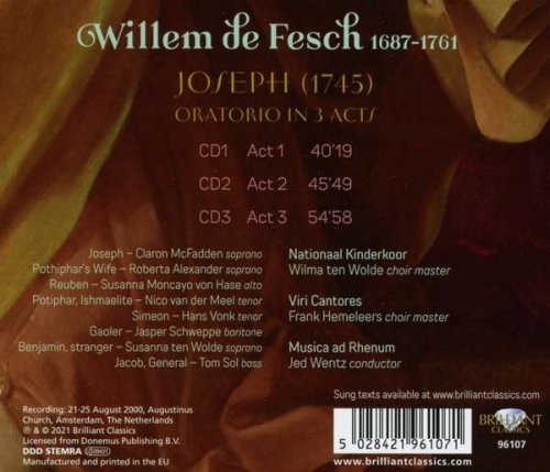 Nationaal Kinderkoor, Viri Cantores, Musica Ad Rhenum & Jed Wentz - De Fesch: Joseph (2021)