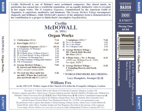 William Fox - Cecilia McDowall: Organ Works (2021) [Hi-Res]