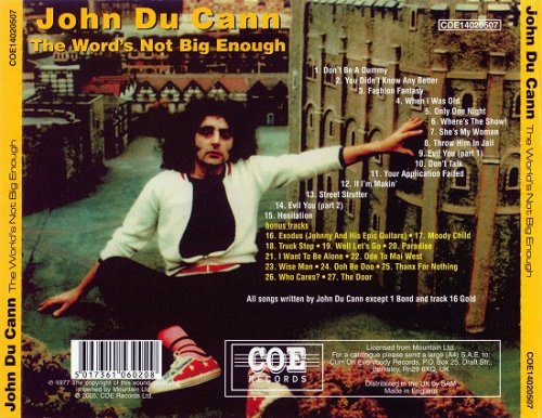 John Du Cann - The World's Not Big Enough (Reissue) (1977/2005)