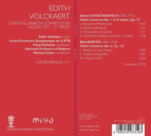 Edith Volckaert - Queen Elisabeth Competition, Violin 1971: Edith Volckaert (2017) [Hi-Res]