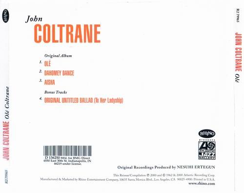 John Coltrane - Ole Coltrane (1961) CD Rip