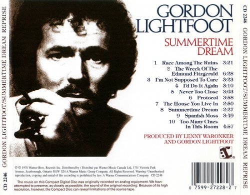 Gordon Lightfoot - Summertime Dream (Reissue) (1976/1990)