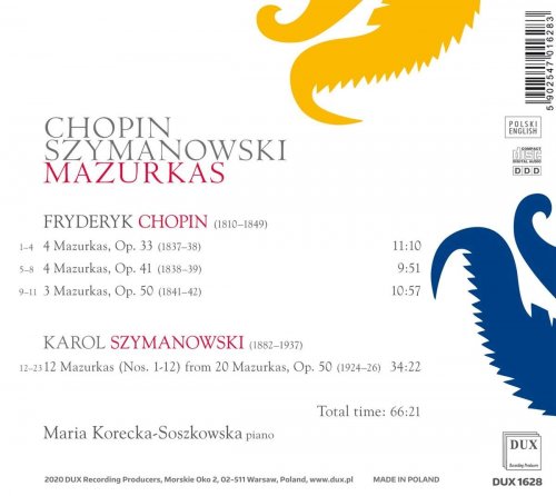 Maria Korecka-Soszkowska - Chopin & Szymanowski: Mazurkas (2021) [Hi-Res]