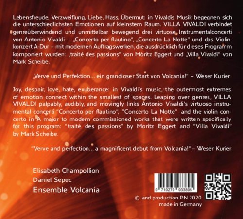 Ensemble Volcania, Elisabeth Champollion & Daniel Sepec - Villa Vivaldi (2021) [Hi-Res]