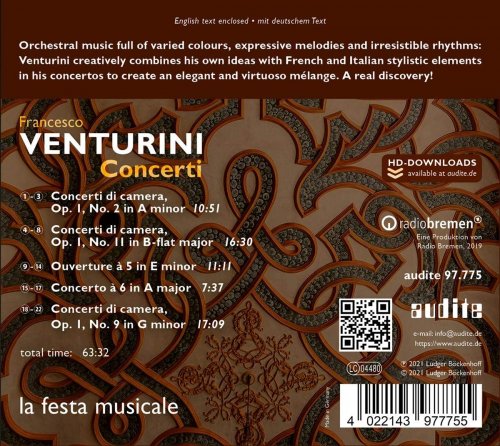 La Festa Musicale - Francesco Venturini: Concerti (2021) [Hi-Res]