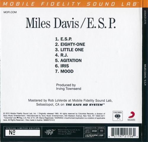 Miles Davis - E.S.P. (1965) CD Rip