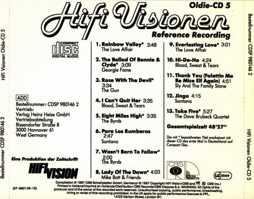 Various Artist - Hifi Visionen Oldie-CD 5 (Reference Recording) (1987)