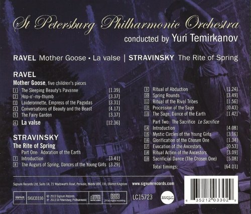 St. Petersburg Philharmonic Orchestra, Yuri Temirkanov - Ravel, Stravinsky: Orchestral Works (2013)