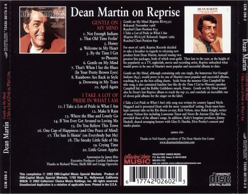 Dean Martin - Gentle On My Mind / I Take A Lot Of Pride In What I Am (2002)