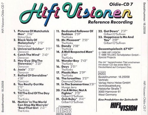 Various Artist - Hifi Visionen Oldie-CD 7 (Reference Recording) (Remastered) (1988)